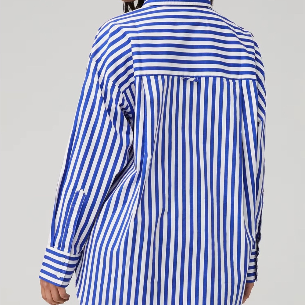Rena Button Down Tunic Shirt in Cobalt Stripe
PISTOLA - Picture 5 of 8